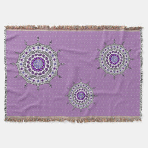 Mehndi Fantasy Silver Throw Blanket Deken