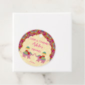 Mehndi faveur étiquettes cadeaux éléphants mignons (En situation)