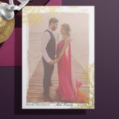 Mehndi-foto vakantiekaart met goud folie folie feestdagenkaart