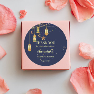 Mehndi, gepersonaliseerde mehndi ronde sticker