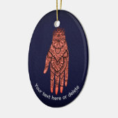 Mehndi Hand Tattoo Art Keramisch Ornament (Links)