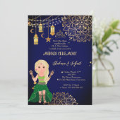 Mehndi Henna faire-part de mariage islamique (Debout devant)