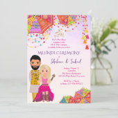 Mehndi Henna faire-part de mariage islamique (Debout devant)