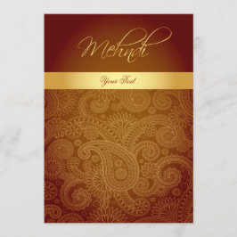 Mehndi/Henna Invitation Card Kaart