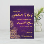 Mehndi Henna Party Invitation (Debout devant)