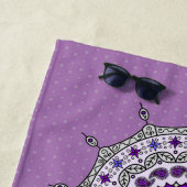 Mehndi Imaginaire Serviette de plage Silver (En situation)