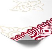 Mehndi Indiase bruiloft kastanjebruiloft mandala's Poster (Hoek)