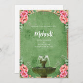 Mehndi invitation Le mariage indien numérique invi (Devant / Derrière)