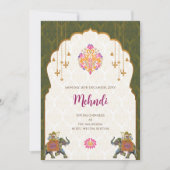 Mehndi invitation Le mariage indien numérique invi (Devant)
