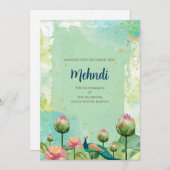 Mehndi invitation Le mariage indien numérique invi (Devant / Derrière)