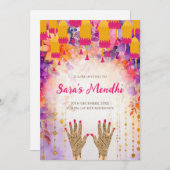 Mehndi invitations Digital Dholki invitation (Devant / Derrière)