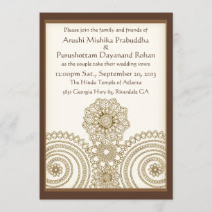 Mehndi Lace (5x7 Faire-part de mariage)