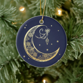Mehndi Moon Keramisch Ornament