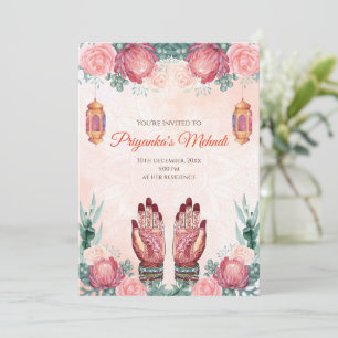 Mehndi nodigt Mehndi uit en Henna Party nodigt Meh Kaart