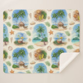 Mehndi ontwerp: Gebogen Doodle Tracery Sherpa Deken (Voorkant (horizontaal))