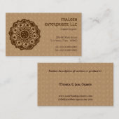 Mehndi Ornamental Visitekaartjes (Voorkant / Achterkant)