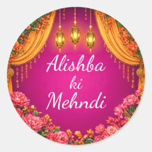 Mehndi rose & autocollant Sungeet pour mariage ind