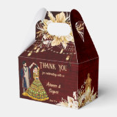 Mehndi Sangeet Indiaas bruiloft danskoppel Bedankdoosjes (Voorkant Zijde)