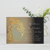 Mehndi Tree of Life (Gold) Kaart (Staand voorkant)