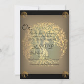 Mehndi Tree of Life (Gold) Kaart (Achterkant)