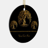 Mehndi Tree of Life (Gold) Keramisch Ornament (Rechts)