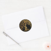 Mehndi Tree of Life (Gold) Ronde Sticker (Envelop)