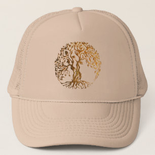 Mehndi Tree of Life (Gold) Trucker Pet