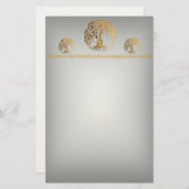 Mehndi Tree of Life (Henna) Briefpapier (Voorkant / Achterkant)