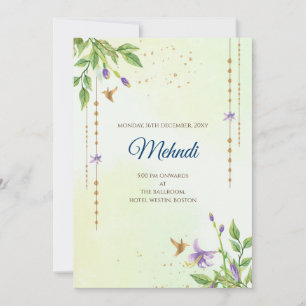 Mehndi uitnodiging Digitale Indiase bruiloft uitno