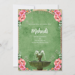 Mehndi uitnodiging Digitale Indiase trouw uitnodig
