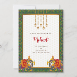 Mehndi uitnodiging Digitale Indiase trouwuitnodigi