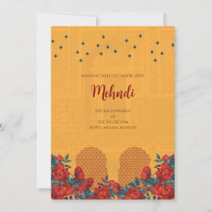 Mehndi uitnodiging Digitale Indiase trouwuitnodigi