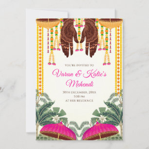 Mehndi uitnodigingen als Digitale Dholki uitnodigi