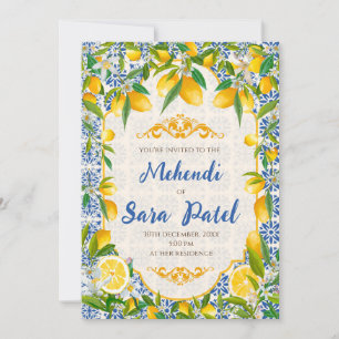 Mehndi uitnodigingen & Italiaans themadecor