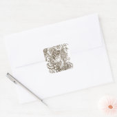 Mehndi Vierkante Sticker (Envelop)