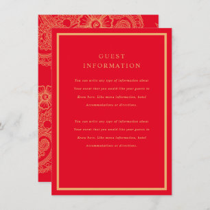 Mehndi Wedding Insert Informatiekaartje