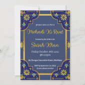 Mehndi Wedding Invitation Kaart (Voorkant)