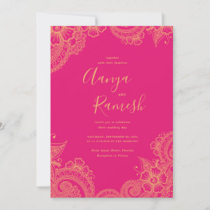 Mehndi Wedding Invitations Kaart