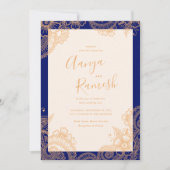 Mehndi Wedding Invitations Kaart (Voorkant)