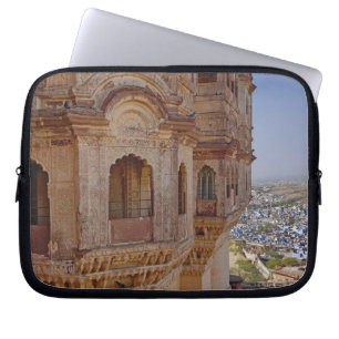 Mehrangarh Fort torent boven Jodhpur, Het Blauwe Laptop Sleeve