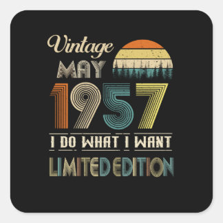  mei 1957 Wat ik wil Limited Edition Vierkante Sticker