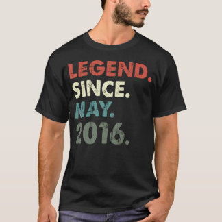 Mei 2016 Legendary Jaar 2016 Retro 2016 Legend Sin T-shirt
