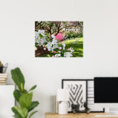 Mei Bloemen Roze Verblijd Altijd Poster (Thuiskantoor)