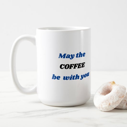 Mei de KOFFIE is met u de Mok van de Koffie (Met donut)