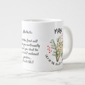 MEI Geboortemaand Bloem Christelijke aangepaste na Extra Grote Beker (Voorkant rechts)