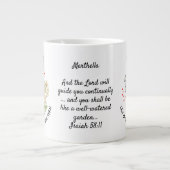 MEI Geboortemaand Bloem Christelijke aangepaste na Extra Grote Beker (Voorkant)