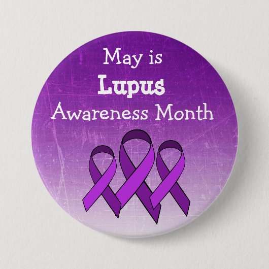 Mei is een Lupus Awareness Button (Voorkant)