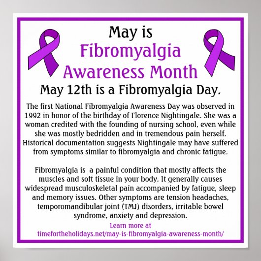 Mei is Fibromyalgia Awareness Maand Poster (Voorkant)