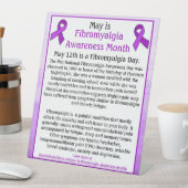 Mei is Fibromyalgia Awareness Maand Reclamebord Met Voetstuk (Insitu)
