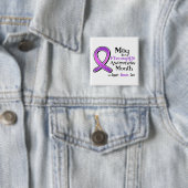 Mei is Fibromyalgia Awareness Maand Vierkante Button 5,1 Cm (In situ)